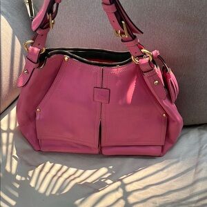 Pink Leather Shoulder Bag